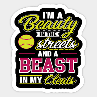 Softball For Softball Players Sticker